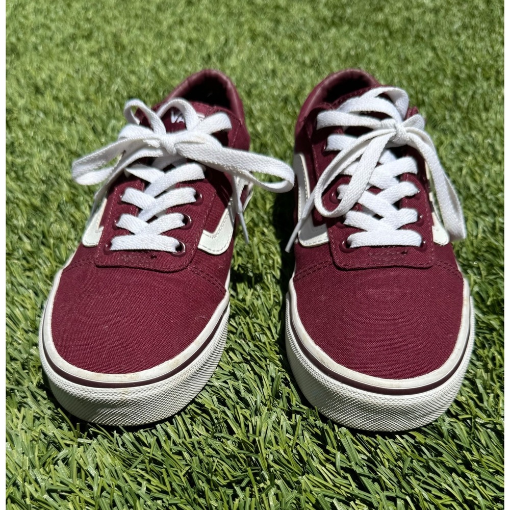 Vans Old Skool Burgundy Canvas Sneakers Women's 8 # 3130